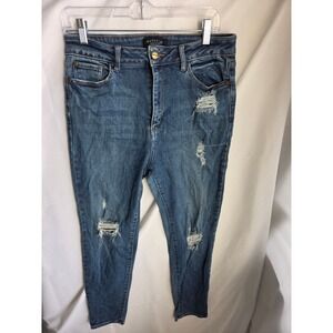 Watch LA Premium Denim Distressed Skinny Jeans Blue Medium Wash